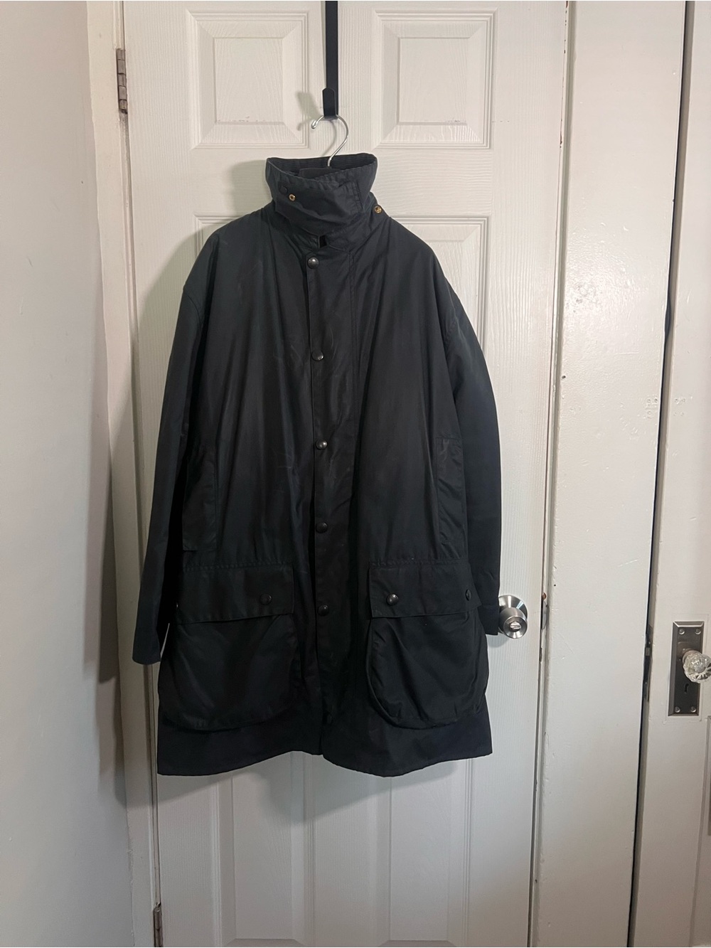 Vintage Authentic 90’s Barbour Navy Border WITH LINER - Excellent Condition